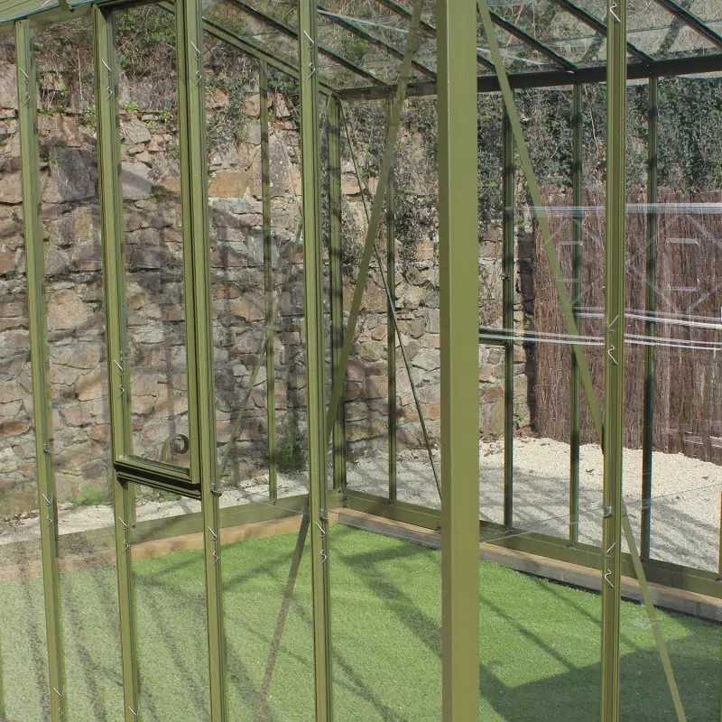 Serre à l'ancienne AUTHENTIQUE sur base aluminium