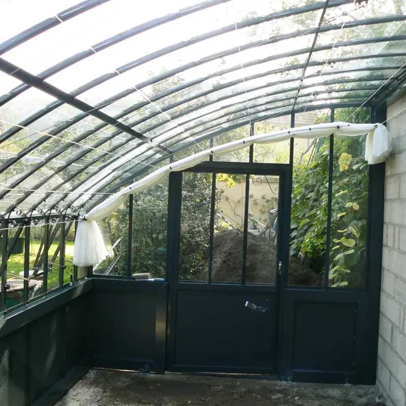 Serre à l'ancienne CHAMBORD largeur 2.80 m sur embase aluminium