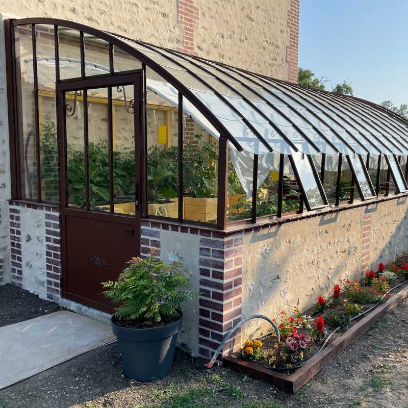 Serre à l'ancienne CHAMBORD largeur 2.80 m sur muret