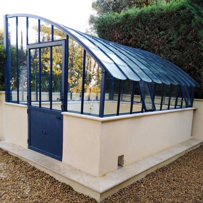 Serre à l'ancienne VERSAILLES largeur 2.80 m sur muret