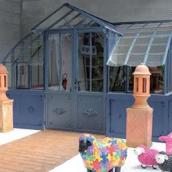 Serre à l'ancienne MONTESQUIEU largeur 2.80 m sur embase aluminium