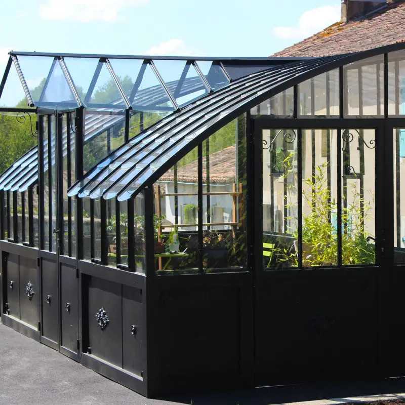 Serre à l'ancienne MIRABEAU largeur 3.70 m sur muret