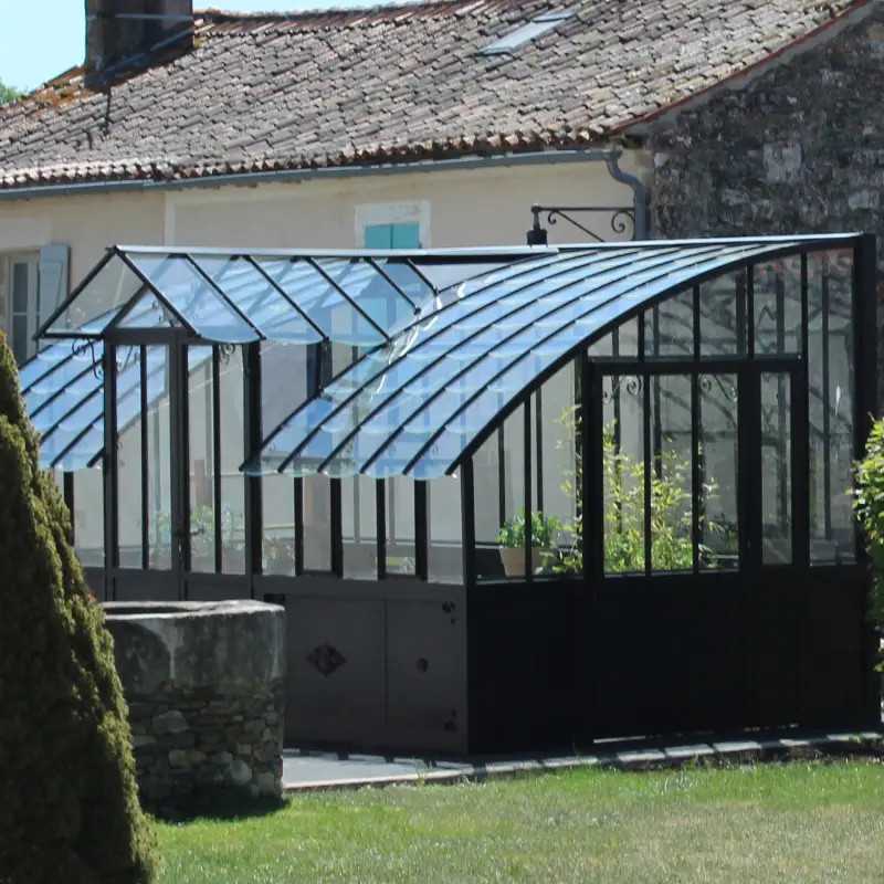 Serre à l'ancienne MIRABEAU largeur 3.70 m sur muret