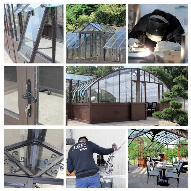 Serre à l'ancienne AMBOISE largeur 5.60 m sur muret