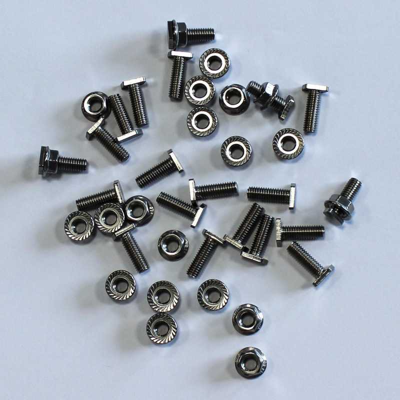 Lote de 40 tornillos cabeza martillo M6x18 mm + 40 tuercas