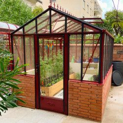 Invernadero LUXIA Retro en muro bajo anchura 2,36 m