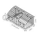 Invernadero MIRABEAU anchura 2,80 m sobre base aluminio