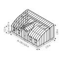 Invernadero MONTESQUIEU anchura 3,70 m sobre base aluminio