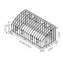 Invernadero VERSAILLES anchura 2,80 m sobre base aluminio