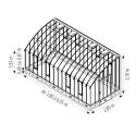 Invernadero VERSAILLES anchura 2,80 m sobre base aluminio