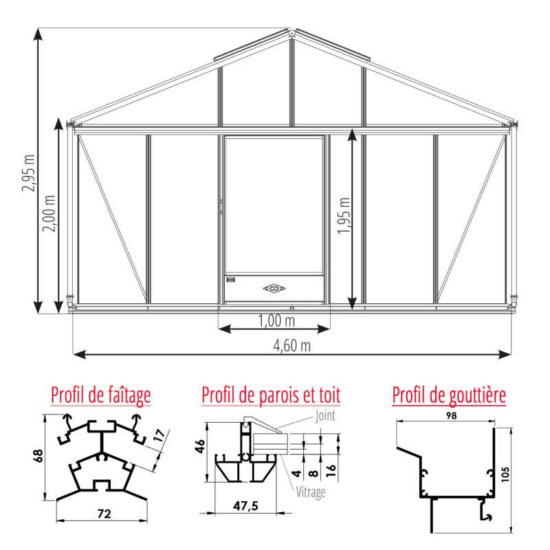 Invernadero SUPRA anchura 4,60 m
