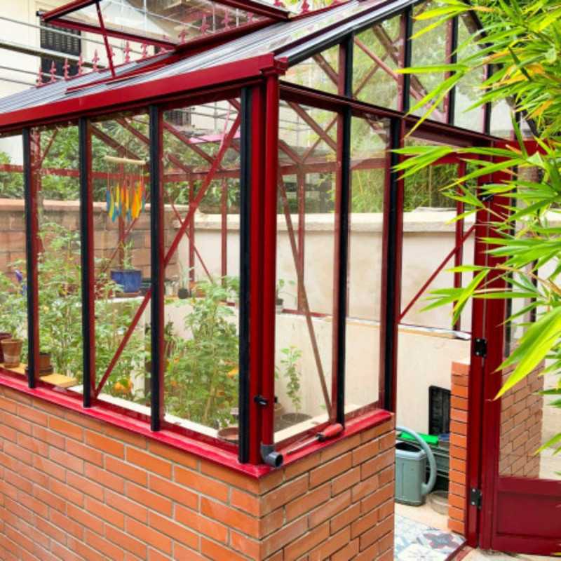 Invernadero LUXIA Retro en muro bajo anchura 2,36 m