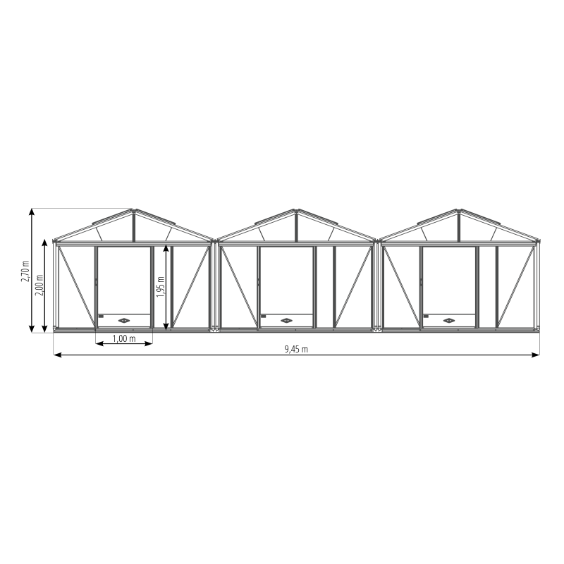 Invernadero SUPRA 3 chapelles