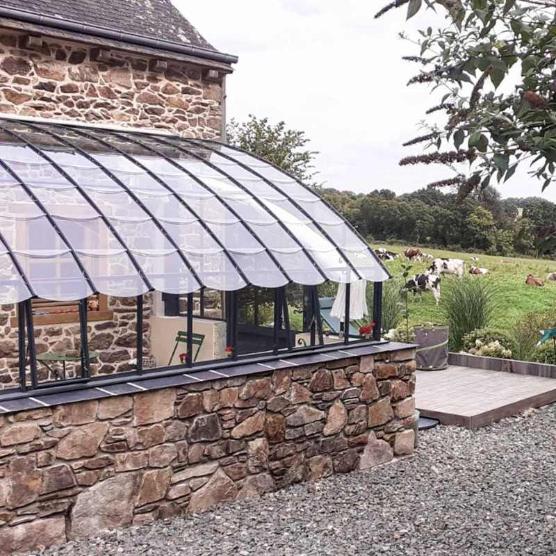 Invrnadero CHAMBORD anchura 2,80 m sobre muro