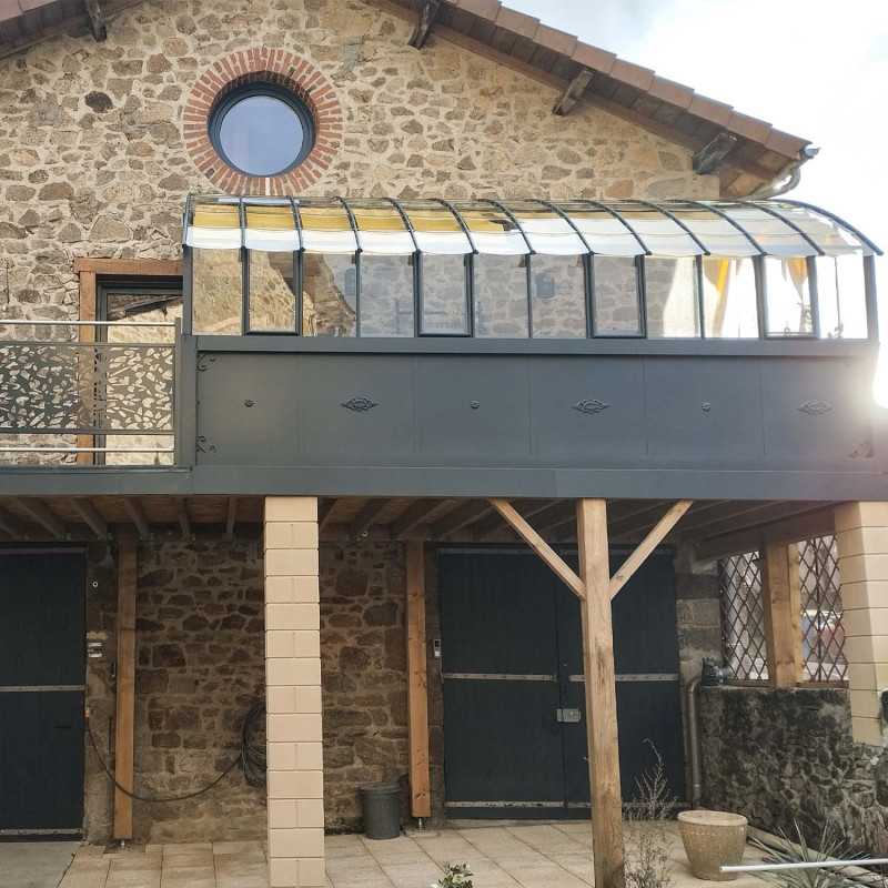 Invernadero CHAMBORD anchura 2,80 m sobre base aluminio