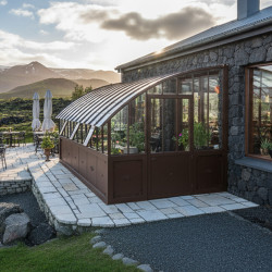 Invernadero CHAMBORD anchura 2,80 m sobre base aluminio