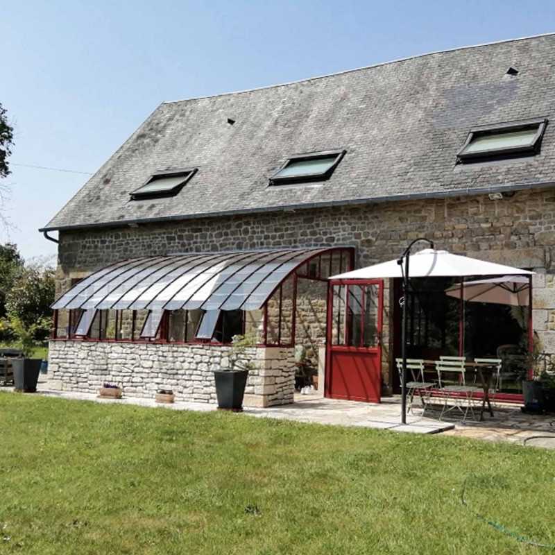 Invrnadero CHAMBORD anchura 2,80 m sobre muro