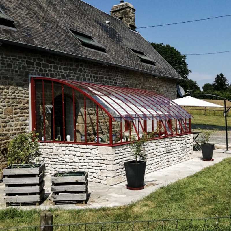 Invrnadero CHAMBORD anchura 2,80 m sobre muro