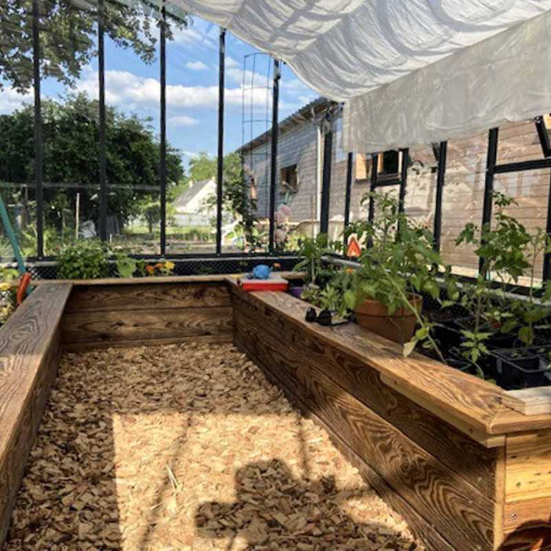 Invernadero VERSAILLES anchura 2,80 m sobre muro