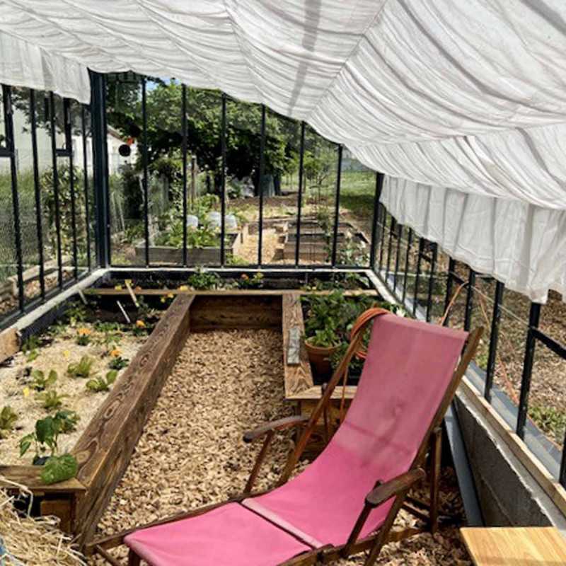 Invernadero VERSAILLES anchura 2,80 m sobre muro