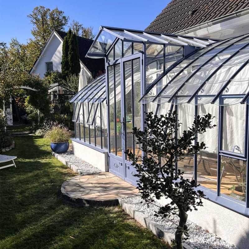 Invernadero MONTESQUIEU anchura 2,80 m sobre muro