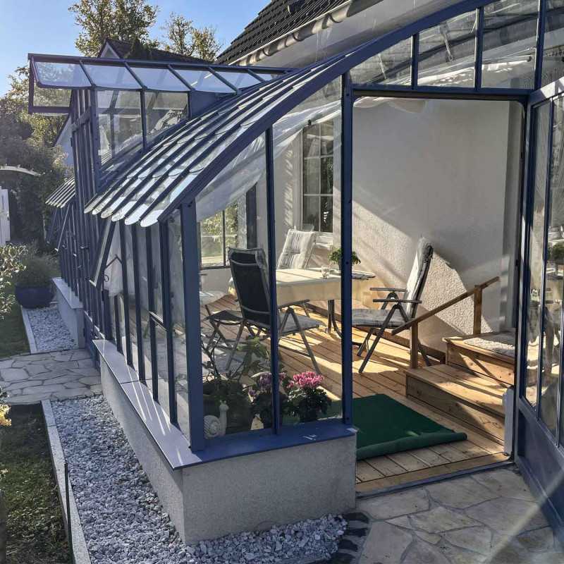 Invernadero MONTESQUIEU anchura 2,80 m sobre muro