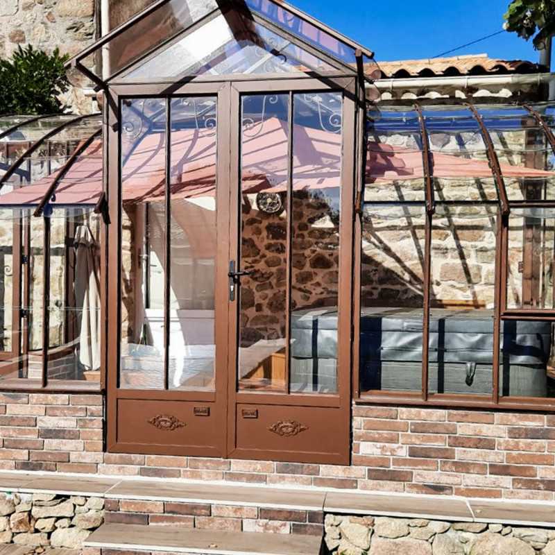 Invernadero MONTESQUIEU anchura 2,80 m sobre muro