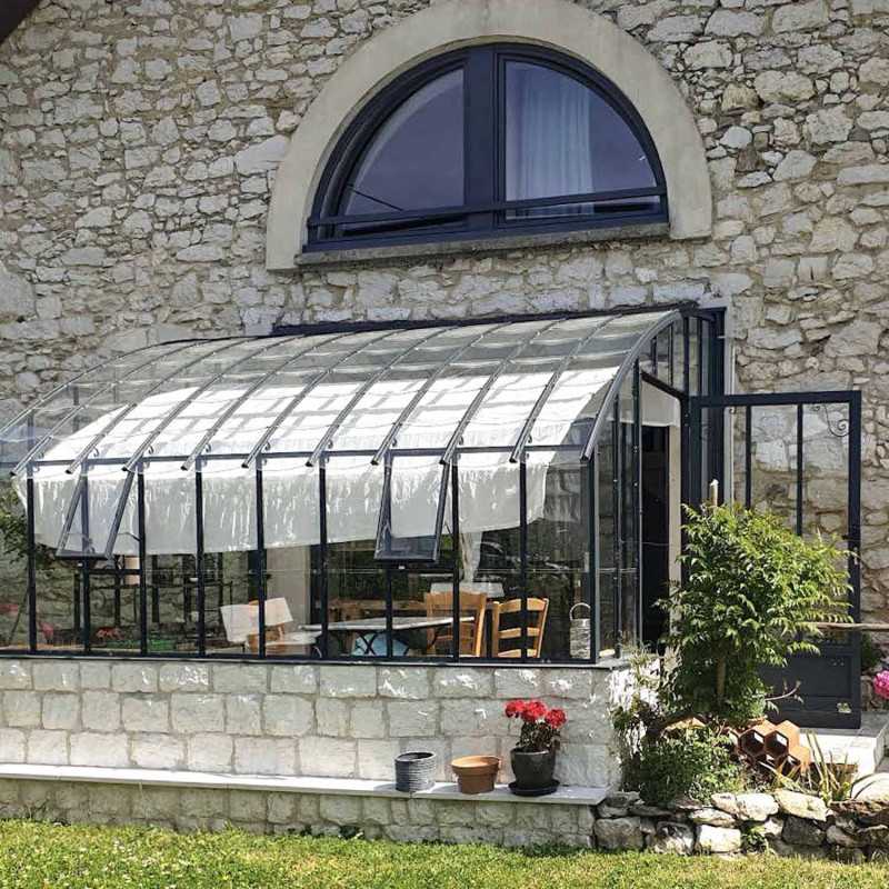 Invrnadero CHAMBORD anchura 2,80 m sobre muro