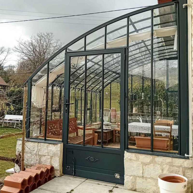 Invrnadero CHAMBORD anchura 2,80 m sobre muro