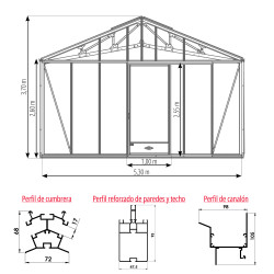 Invernadero SUPRA anchura 5,30 m