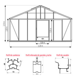 Invernadero SUPRA anchura 5,30 m