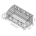 Invernadero VERSAILLES anchura 2,80 m sobre base aluminio