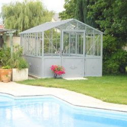 Serre à l'ancienne CLASSIQUE 2.75m sur embase aluminium