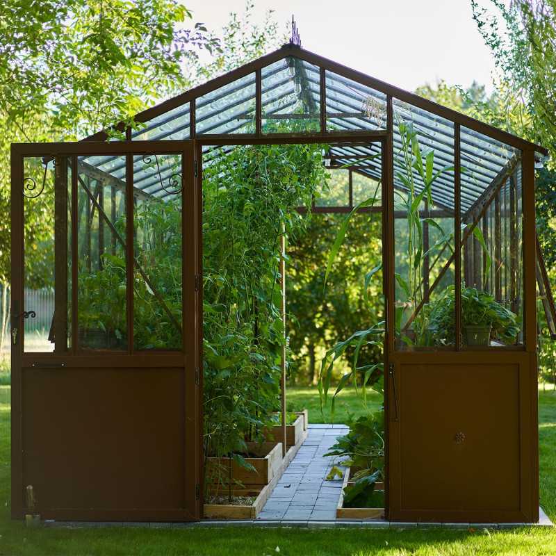 Serre à l'ancienne CLASSIQUE 2.75m sur embase aluminium