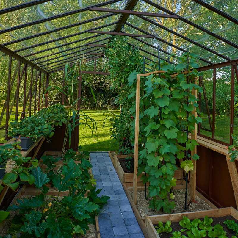 Serre à l'ancienne CLASSIQUE 2.75m sur embase aluminium