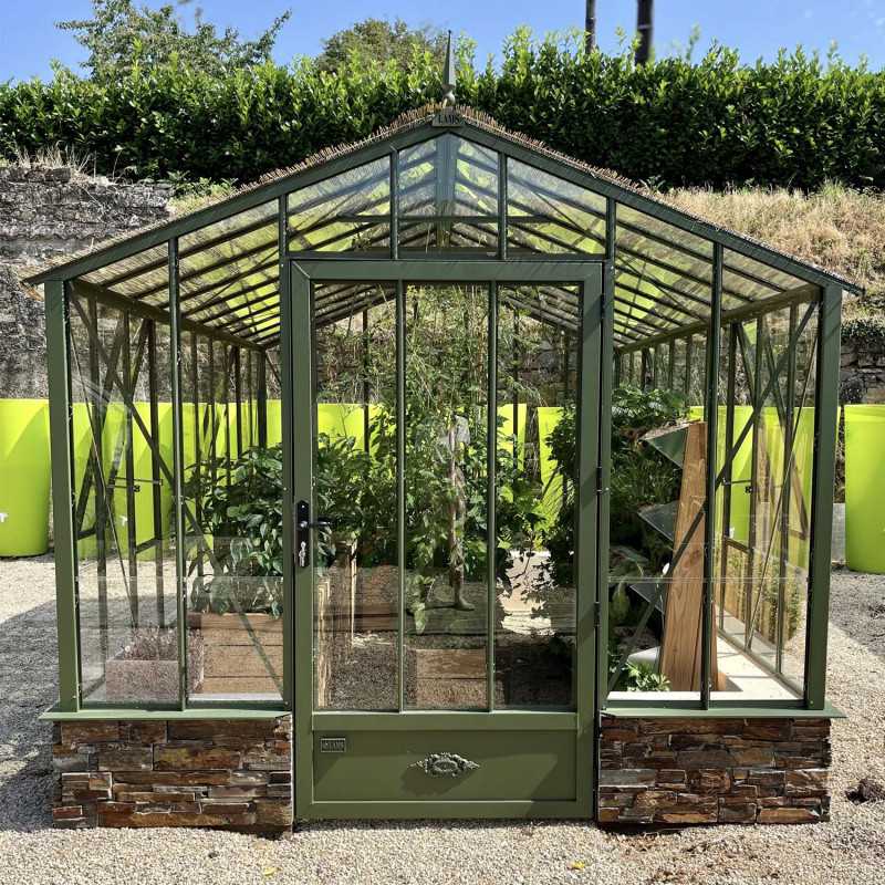 Serre à l'ancienne CLASSIQUE 2,75 m sur muret