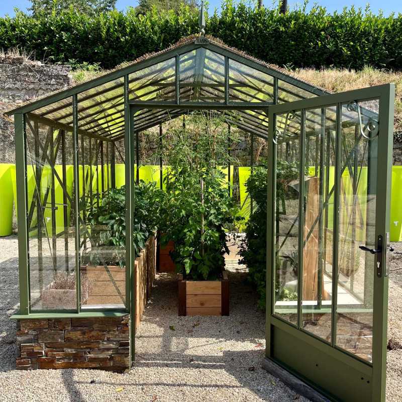 Serre à l'ancienne CLASSIQUE 2,75 m sur muret