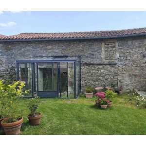 Invernadero de jardín adosado/ de una sola pendiente / mural