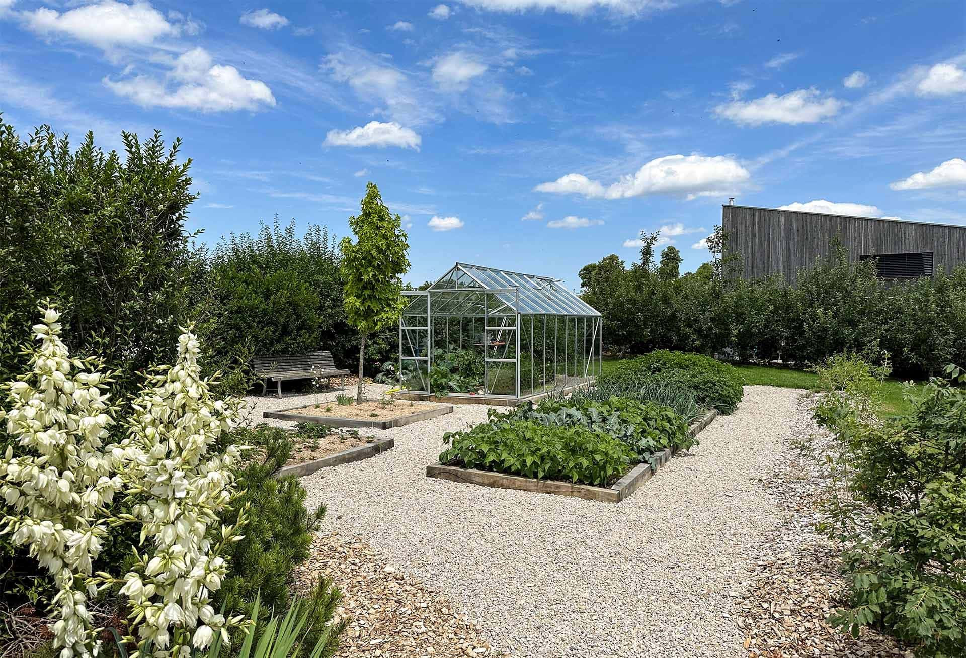 Invernadero con vidrio templado 3 mm