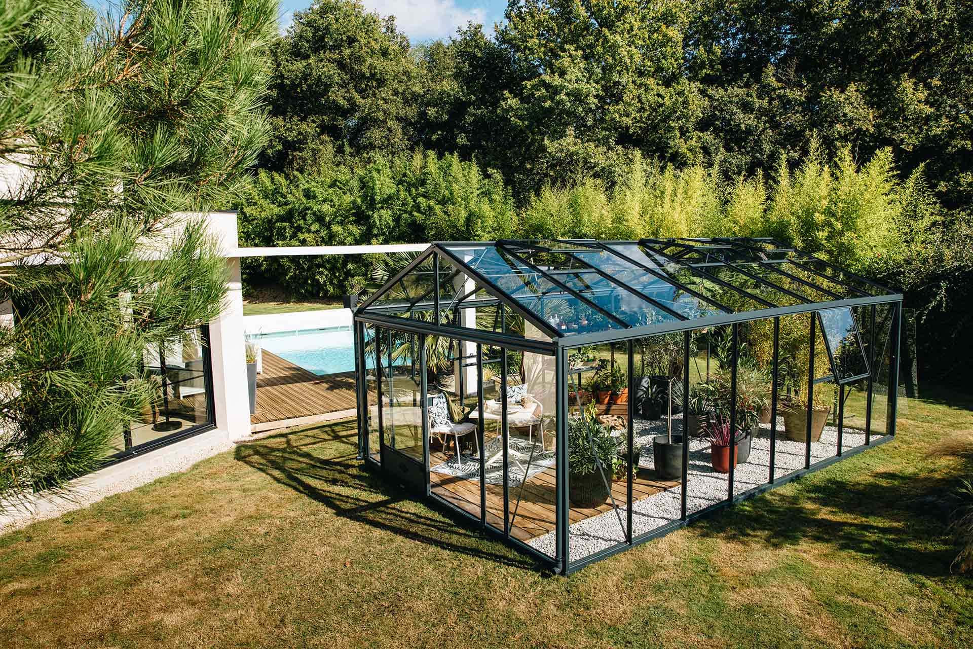 Invernadero con vidrio templado 4 mm